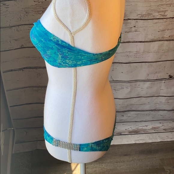 Blue & Teal Swimsuit Cheeky bottom Small - Picture 5 of 14